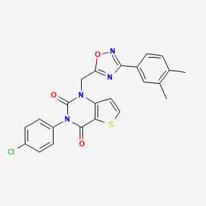 3-(4-chlorophenyl)-1-((3-(3,4-dimethylphenyl)-1,2,4-oxadiazol-5-yl)methyl)thieno[3,2-d]pyrimidine-2,4(1H,3H)-dione