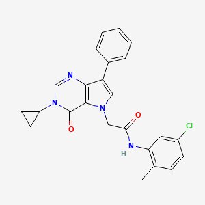 N-(5-chloro-2-methylphenyl)-2-(3-cyclopropyl-4-oxo-7-phenyl-3,4-dihydro-5H-pyrrolo[3,2-d]pyrimidin-5-yl)acetamide