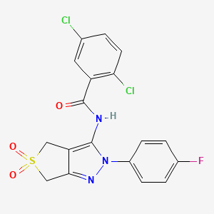 2,5-dichloro-N-(2-(4-fluorophenyl)-5,5-dioxido-4,6-dihydro-2H-thieno[3,4-c]pyrazol-3-yl)benzamide