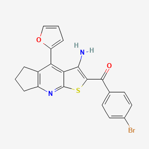 [3-amino-4-(2-furyl)-6,7-dihydro-5H-cyclopenta[b]thieno[3,2-e]pyridin-2-yl](4-bromophenyl)methanone