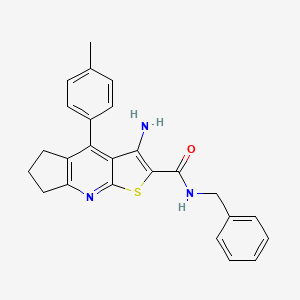 3-amino-N-benzyl-4-(4-methylphenyl)-6,7-dihydro-5H-cyclopenta[b]thieno[3,2-e]pyridine-2-carboxamide