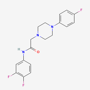 molecular formula C18H18F3N3O B11206539 N-(3,4-difluorophenyl)-2-[4-(4-fluorophenyl)piperazin-1-yl]acetamide 