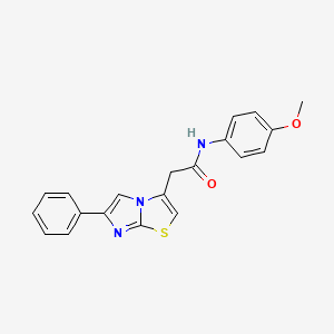 molecular formula C20H17N3O2S B11206549 N-(4-Methoxyphenyl)-2-{6-phenylimidazo[2,1-B][1,3]thiazol-3-YL}acetamide 