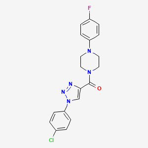 molecular formula C19H17ClFN5O B11206556 [1-(4-chlorophenyl)-1H-1,2,3-triazol-4-yl][4-(4-fluorophenyl)piperazin-1-yl]methanone 