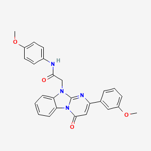 N-(4-methoxyphenyl)-2-[2-(3-methoxyphenyl)-4-oxopyrimido[1,2-a]benzimidazol-10(4H)-yl]acetamide