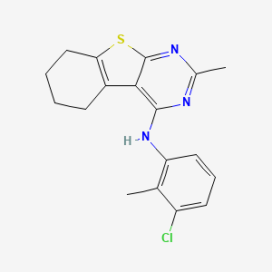 molecular formula C18H18ClN3S B11206605 N-(3-chloro-2-methylphenyl)-2-methyl-5,6,7,8-tetrahydro[1]benzothieno[2,3-d]pyrimidin-4-amine 