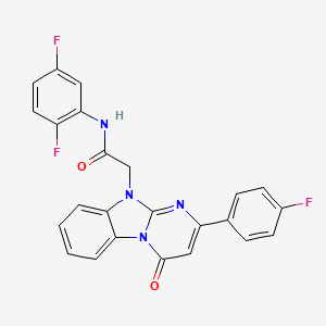 molecular formula C24H15F3N4O2 B11206606 N-(2,5-difluorophenyl)-2-[2-(4-fluorophenyl)-4-oxopyrimido[1,2-a]benzimidazol-10(4H)-yl]acetamide 