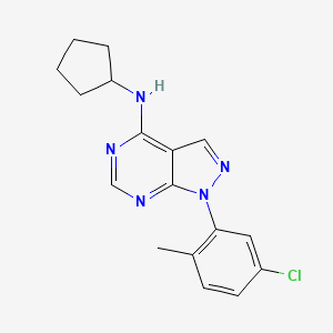 1-(5-chloro-2-methylphenyl)-N-cyclopentyl-1H-pyrazolo[3,4-d]pyrimidin-4-amine