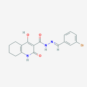 N'-[(E)-(3-bromophenyl)methylidene]-2,4-dihydroxy-5,6,7,8-tetrahydroquinoline-3-carbohydrazide