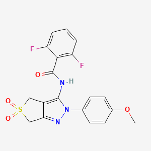 2,6-difluoro-N-(2-(4-methoxyphenyl)-5,5-dioxido-4,6-dihydro-2H-thieno[3,4-c]pyrazol-3-yl)benzamide