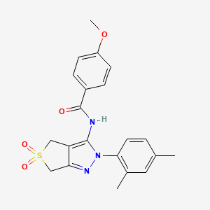 N-(2-(2,4-dimethylphenyl)-5,5-dioxido-4,6-dihydro-2H-thieno[3,4-c]pyrazol-3-yl)-4-methoxybenzamide