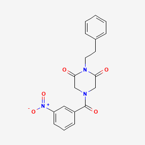 4-(3-Nitrobenzoyl)-1-(2-phenylethyl)piperazine-2,6-dione