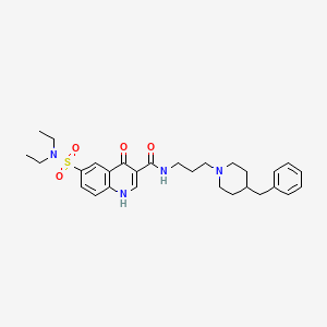 N-[3-(4-Benzylpiperidin-1-YL)propyl]-6-(diethylsulfamoyl)-4-oxo-1,4-dihydroquinoline-3-carboxamide