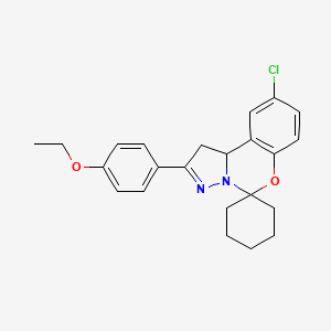 9'-Chloro-2'-(4-ethoxyphenyl)-1',10b'-dihydrospiro[cyclohexane-1,5'-pyrazolo[1,5-c][1,3]benzoxazine]