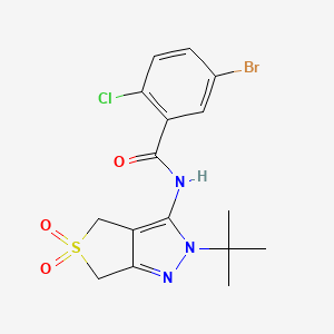 5-bromo-N-(2-(tert-butyl)-5,5-dioxido-4,6-dihydro-2H-thieno[3,4-c]pyrazol-3-yl)-2-chlorobenzamide