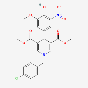 Dimethyl 1-(4-chlorobenzyl)-4-(4-hydroxy-3-methoxy-5-nitrophenyl)-1,4-dihydropyridine-3,5-dicarboxylate