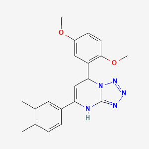 molecular formula C20H21N5O2 B11206814 7-(2,5-Dimethoxyphenyl)-5-(3,4-dimethylphenyl)-4,7-dihydrotetrazolo[1,5-a]pyrimidine 