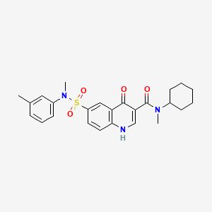 N-Cyclohexyl-1,4-dihydro-N-methyl-6-[[methyl(3-methylphenyl)amino]sulfonyl]-4-oxo-3-quinolinecarboxamide