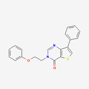 molecular formula C20H16N2O2S B11206845 3-(2-phenoxyethyl)-7-phenylthieno[3,2-d]pyrimidin-4(3H)-one 