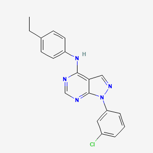 molecular formula C19H16ClN5 B11206867 1-(3-chlorophenyl)-N-(4-ethylphenyl)-1H-pyrazolo[3,4-d]pyrimidin-4-amine 