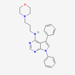 molecular formula C25H27N5O B11206870 N-[3-(morpholin-4-yl)propyl]-5,7-diphenyl-7H-pyrrolo[2,3-d]pyrimidin-4-amine 