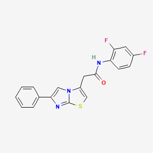 molecular formula C19H13F2N3OS B11206891 N-(2,4-difluorophenyl)-2-(6-phenylimidazo[2,1-b]thiazol-3-yl)acetamide 