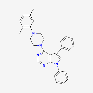 4-[4-(2,5-dimethylphenyl)piperazin-1-yl]-5,7-diphenyl-7H-pyrrolo[2,3-d]pyrimidine