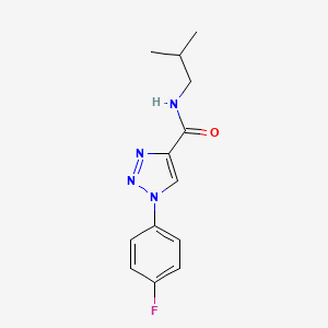 molecular formula C13H15FN4O B11206903 1-(4-fluorophenyl)-N-(2-methylpropyl)-1H-1,2,3-triazole-4-carboxamide 