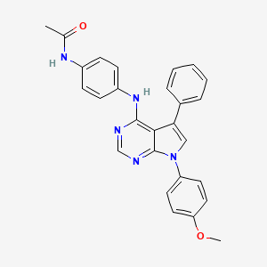 molecular formula C27H23N5O2 B11206907 N-(4-{[7-(4-methoxyphenyl)-5-phenyl-7H-pyrrolo[2,3-d]pyrimidin-4-yl]amino}phenyl)acetamide 