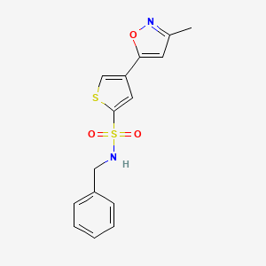 N-benzyl-4-(3-methyl-1,2-oxazol-5-yl)thiophene-2-sulfonamide