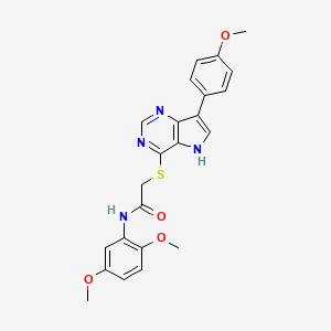 N-(2,5-dimethoxyphenyl)-2-{[7-(4-methoxyphenyl)-5H-pyrrolo[3,2-d]pyrimidin-4-yl]sulfanyl}acetamide