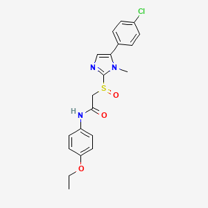 molecular formula C20H20ClN3O3S B11206964 2-((5-(4-chlorophenyl)-1-methyl-1H-imidazol-2-yl)sulfinyl)-N-(4-ethoxyphenyl)acetamide 