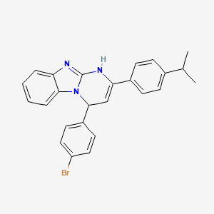 4-(4-Bromophenyl)-2-[4-(propan-2-yl)phenyl]-1,4-dihydropyrimido[1,2-a]benzimidazole