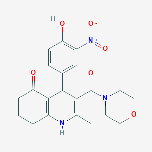 4-(4-hydroxy-3-nitrophenyl)-2-methyl-3-(morpholin-4-ylcarbonyl)-4,6,7,8-tetrahydroquinolin-5(1H)-one