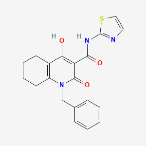 1-benzyl-4-hydroxy-2-oxo-N-(1,3-thiazol-2-yl)-1,2,5,6,7,8-hexahydro-3-quinolinecarboxamide