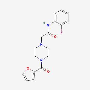 N-(2-fluorophenyl)-2-[4-(furan-2-carbonyl)piperazin-1-yl]acetamide