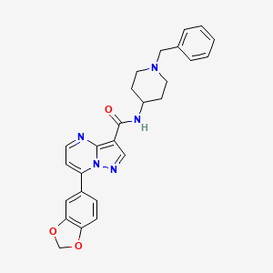 7-(1,3-benzodioxol-5-yl)-N-(1-benzylpiperidin-4-yl)pyrazolo[1,5-a]pyrimidine-3-carboxamide