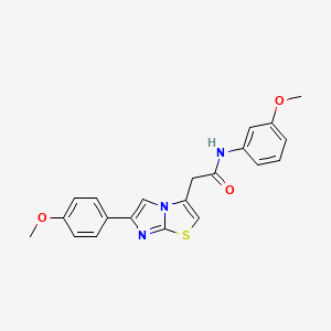 N-(3-methoxyphenyl)-2-(6-(4-methoxyphenyl)imidazo[2,1-b]thiazol-3-yl)acetamide