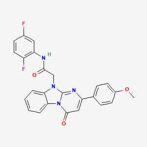 molecular formula C25H18F2N4O3 B11207041 N-(2,5-difluorophenyl)-2-[2-(4-methoxyphenyl)-4-oxopyrimido[1,2-a]benzimidazol-10(4H)-yl]acetamide 