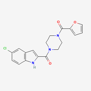 (5-chloro-1H-indol-2-yl)[4-(furan-2-ylcarbonyl)piperazin-1-yl]methanone