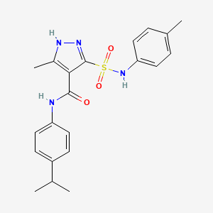 N-(4-isopropylphenyl)-3-methyl-5-(N-(p-tolyl)sulfamoyl)-1H-pyrazole-4-carboxamide