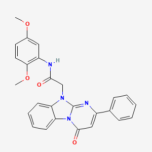 molecular formula C26H22N4O4 B11207065 N-(2,5-dimethoxyphenyl)-2-(4-oxo-2-phenylpyrimido[1,2-a]benzimidazol-10(4H)-yl)acetamide 