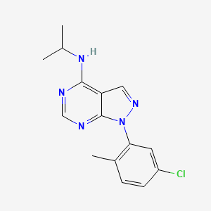 molecular formula C15H16ClN5 B11207068 1-(5-chloro-2-methylphenyl)-N-(propan-2-yl)-1H-pyrazolo[3,4-d]pyrimidin-4-amine 