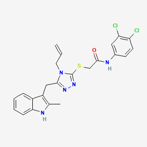 molecular formula C23H21Cl2N5OS B11207076 N-(3,4-Dichlorophenyl)-2-({5-[(2-methyl-1H-indol-3-YL)methyl]-4-(prop-2-EN-1-YL)-4H-1,2,4-triazol-3-YL}sulfanyl)acetamide CAS No. 899723-07-0