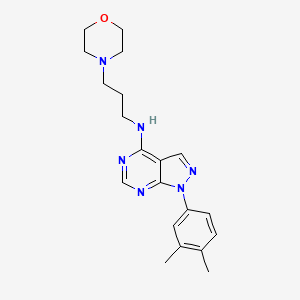 1-(3,4-dimethylphenyl)-N-[3-(morpholin-4-yl)propyl]-1H-pyrazolo[3,4-d]pyrimidin-4-amine