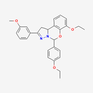 7-Ethoxy-5-(4-ethoxyphenyl)-2-(3-methoxyphenyl)-1,10b-dihydropyrazolo[1,5-c][1,3]benzoxazine