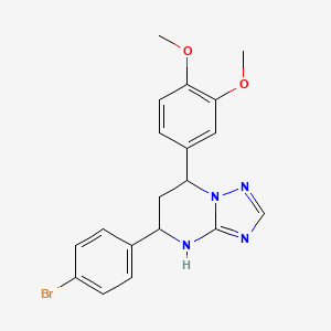 5-(4-Bromophenyl)-7-(3,4-dimethoxyphenyl)-4,5,6,7-tetrahydro[1,2,4]triazolo[1,5-a]pyrimidine