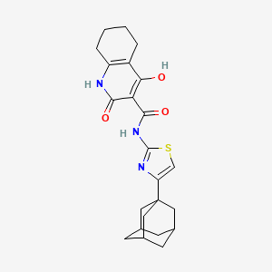 N-[4-(Adamantan-1-YL)-1,3-thiazol-2-YL]-4-hydroxy-2-oxo-1,2,5,6,7,8-hexahydroquinoline-3-carboxamide