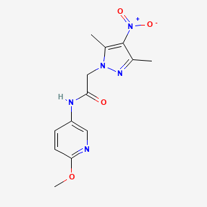 2-(3,5-dimethyl-4-nitropyrazol-1-yl)-N-(6-methoxypyridin-3-yl)acetamide