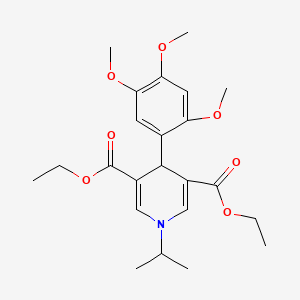 molecular formula C23H31NO7 B11207177 Diethyl 1-(propan-2-yl)-4-(2,4,5-trimethoxyphenyl)-1,4-dihydropyridine-3,5-dicarboxylate 